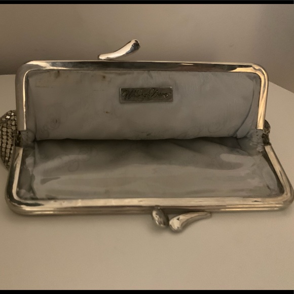 Whiting & Davis Silver Chainmail Mesh Clutch - Picture 5 of 6